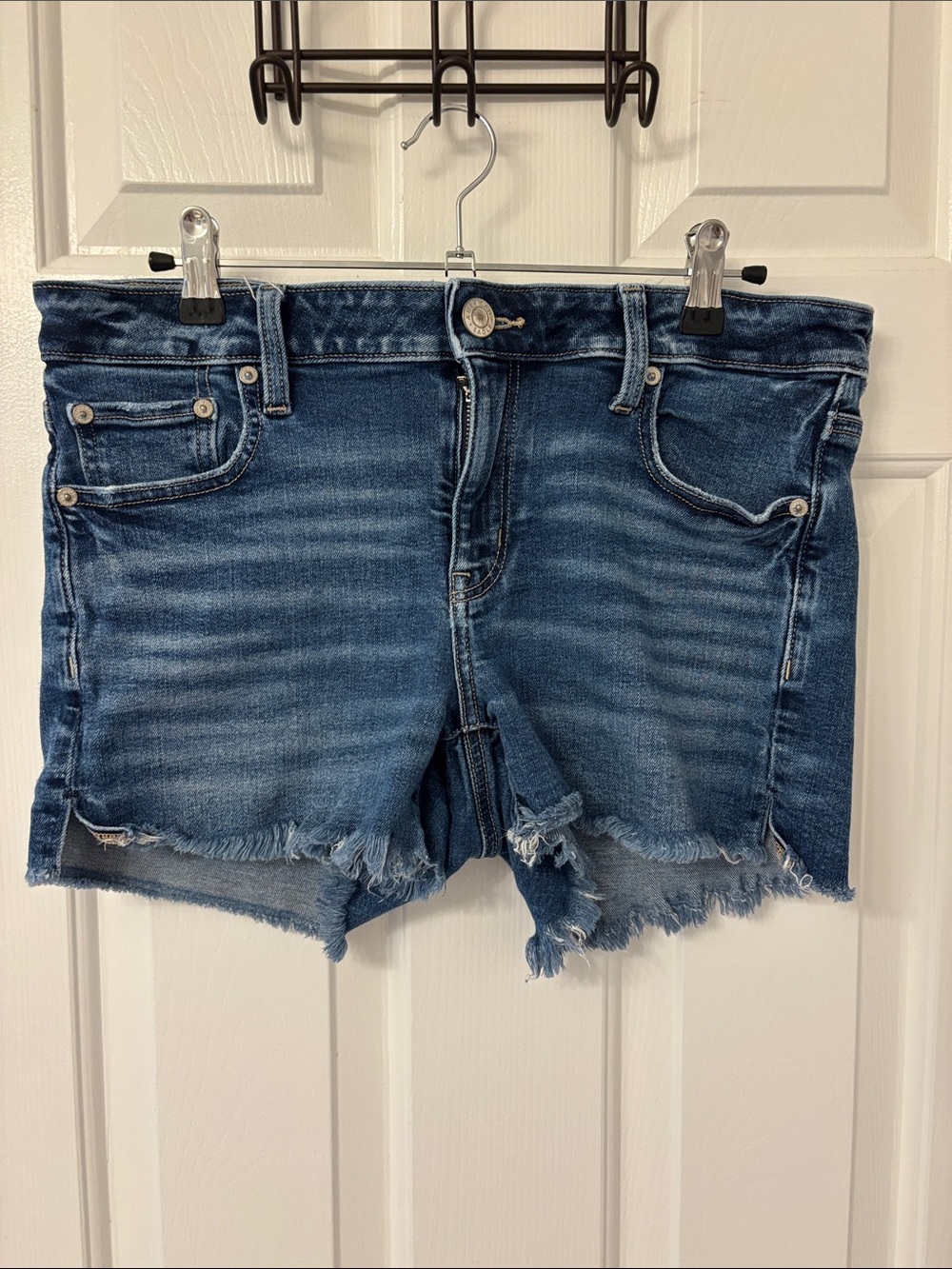 American Eagle Outfitters Distressed Blue Denim Cutoff Shorts